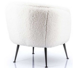 Spisebordsstol i polyester og jern H80 cm - Beige 2