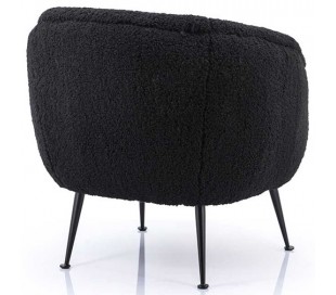 Lænestol i polyester og metal H71 cm - Hvid 2