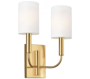 Brianna 1 Væglampe H35,9 cm 1 x E14 - Brændt messing