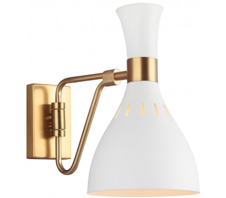 Joan 1 Væglampe H27,3 cm 1 x E27 - Sort/Brændt messing