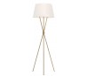 Penny Tripod Gulvlampe H139,7 cm 1 x E27 - Brændt messing/Hvid