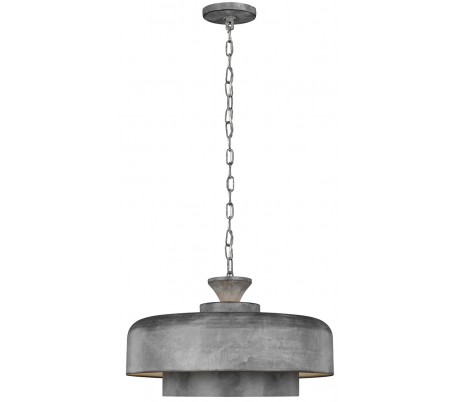 Candor Loftlampe i messing og stål Ø43,2 cm 1 x E27 - Hvid/Brændt messing