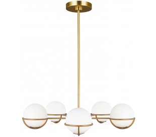 Candor Loftlampe i messing og stål Ø43,2 cm 1 x E27 - Hvid/Brændt messing