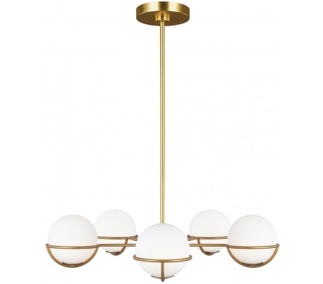 Candor Loftlampe i messing og stål Ø43,2 cm 1 x E27 - Hvid/Brændt messing