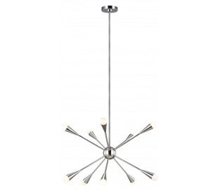 Jax 10 Lysekrone i messing og stål Ø70,5 cm 10 x G9 LED - Brændt messing