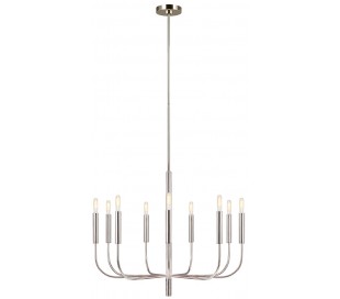 Jax 10 Lysekrone i stål Ø70,5 cm 10 x G9 LED - Poleret nikkel