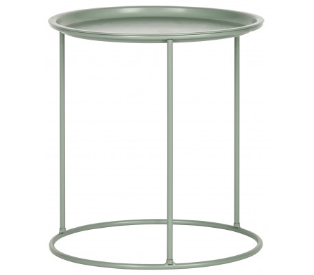 Rundt sofabord i fyrretræ og metal H35 x Ø80 cm - Sort/Krom