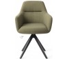 2 x Kinko Rotérbare Spisebordsstole H84 cm polyester - Sort/Jægergrøn