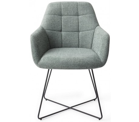 2 x Noto Spisebordsstole H84,5 cm polyester - Sort/Teal