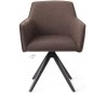 2 x Hofu Rotérbare Spisebordsstole H82 cm polyester - Sort/Lerbrun