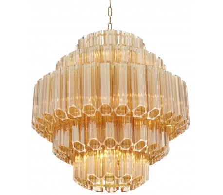 Ruby S Lysekrone Ø57 cm 10 x E14 - Nikkel/Røget rillet