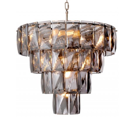 Amazone L Lysekrone Ø80 cm 26 x E14 - Røget glas