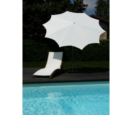 Maffei Bea parasol i polyester og stål Ø250 cm - Hvid