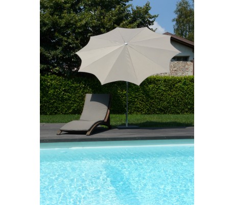 Maffei Estrella parasol i polyester og stål Ø250 cm - Natur