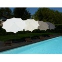 Maffei Estrella parasol i polyester og stål Ø250 cm - Hvid