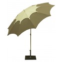 Maffei Star parasol i dralon og stål Ø250 cm - Hvid/Grå