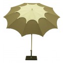 Maffei Star parasol i dralon og stål Ø250 cm - Hvid/Grå