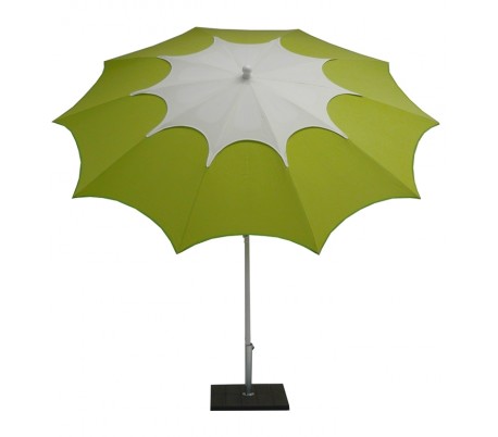 Maffei Flos parasol i dralon og stål Ø250 cm - Hvid/Orange