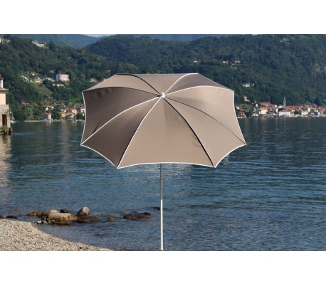 Maffei Malta parasol i polyester og stål Ø200 cm - Hvid/Rød