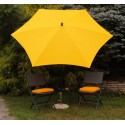 Maffei Kronos parasol i polyester og stål Ø250 cm - Natur