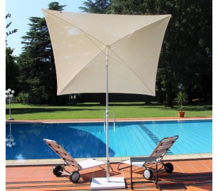 Maffei Kronos parasol i polyester og stål Ø200 cm - Taupe