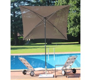 Maffei Pool parasol i batyline og stål 180 x 180 cm - Sort