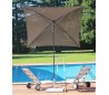 Maffei Pool parasol i batyline og stål 180 x 180 cm - Taupe