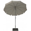 Maffei Inox parasol i dralon og stål Ø200 cm - Hvid/Gul