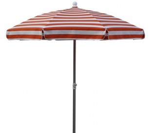 Maffei Inox parasol i dralon og stål Ø200 cm - Hvid/Blå 2