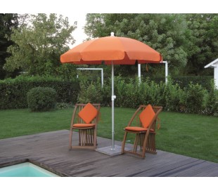 Maffei Superalux parasol i dralon og aluminium Ø200 cm - Hvid/Orange