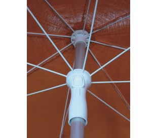 Maffei Superalux parasol i dralon og aluminium Ø200 cm - Hvid/Orange 2