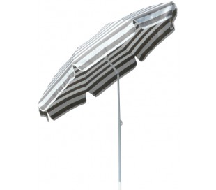 Maffei Mare parasol i dralon og stål Ø200 cm - Hvid/Orange 2