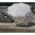 Maffei Mare parasol i dralon og stål Ø200 cm - Hvid/Orange