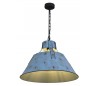 Industriel loftlampe i metal Ø45 cm - Antik blå