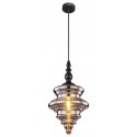 Loftlampe i glas og metal Ø30 cm 1 x E27 - Smoked/Mat sort