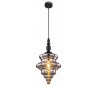 Loftlampe i glas og metal Ø26 cm 1 x E27 - Smoked/Mat sort