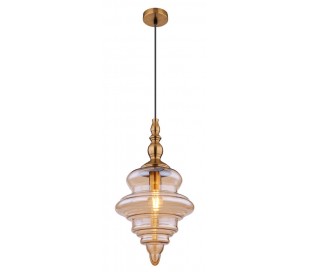 Loftlampe i glas og metal Ø26 cm 1 x E27 - Smoked/Mat sort
