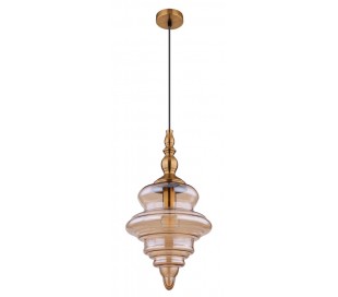 Loftlampe i glas og metal Ø26 cm 1 x E27 - Smoked/Mat sort 2