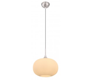 Loftlampe i glas og metal Ø25 cm 1 x E27 - Smoked/Mat sort