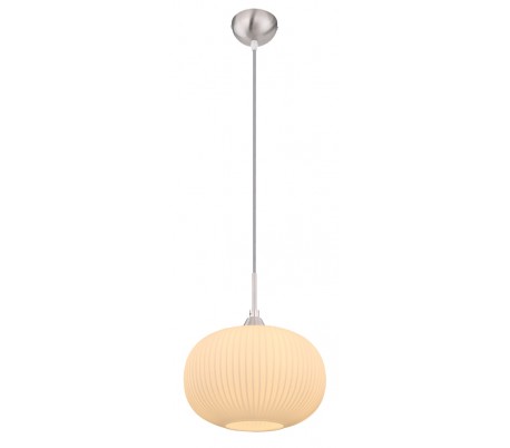 Loftlampe i glas og metal Ø25 cm 1 x E27 - Smoked/Mat sort