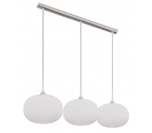 Loftlampe i glas og metal Ø30 cm 1 x E27 - Opalhvid 2