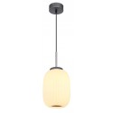 Loftlampe i glas og metal Ø30 cm 1 x E27 - Opalhvid
