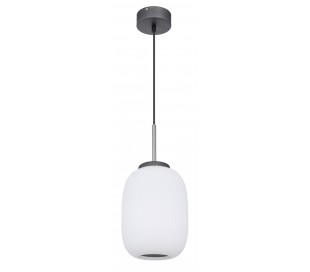 Loftlampe i glas og metal Ø30 cm 1 x E27 - Opalhvid 2