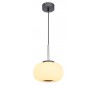 Loftlampe i glas og metal Ø24 cm 1 x 12W LED - Antracit/Opalhvid