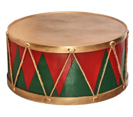 Soldat i boks i polyresin H89 cm - Antik rød/Antik grøn