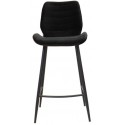 Toby Barstol i velour H104 cm - Sort/Kobber