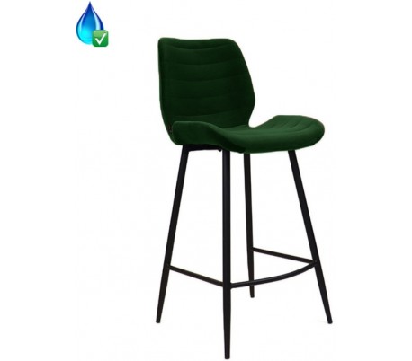 Toby Barstol i velour H104 cm - Sort/Sort