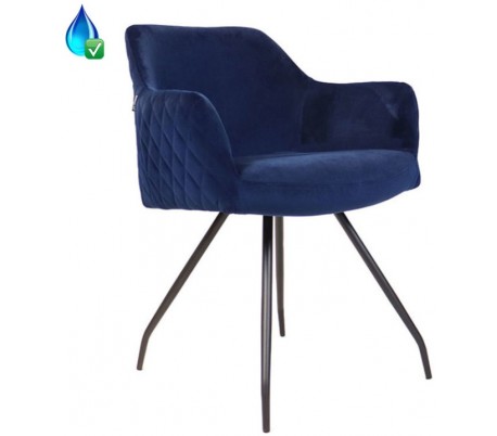 Nelly Spisebordsstol i velour H81,5 cm - Sort/Antracit