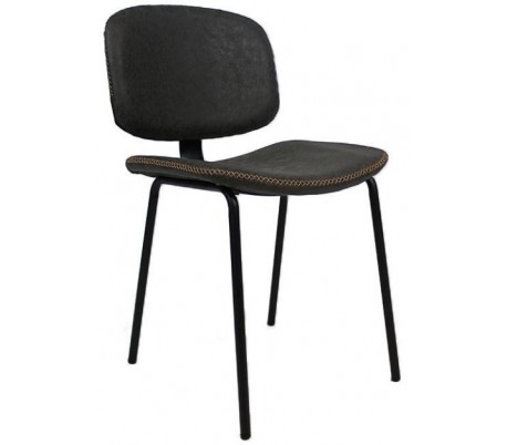 Diamond Spisebordsstol i øko-læder H86 cm - Sort/Antracit