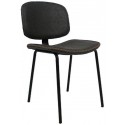 Diamond Spisebordsstol i øko-læder H86 cm - Sort/Antracit